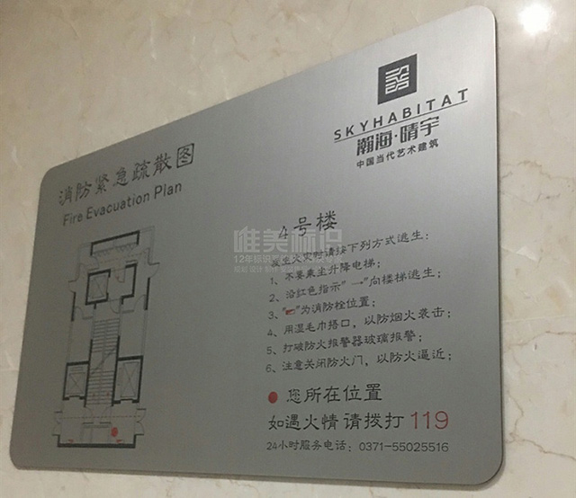 消防疏散圖標(biāo)識牌
